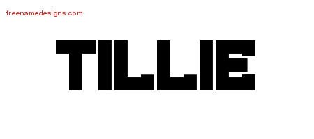 Tillie Titling Name Tattoo Designs