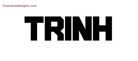 Trinh Titling Name Tattoo Designs