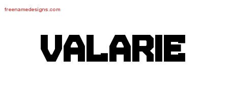 Valarie Titling Name Tattoo Designs