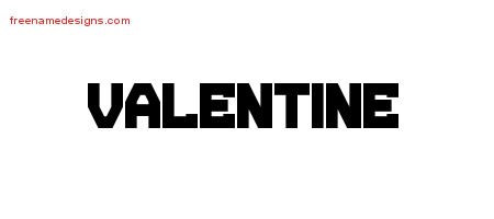 Valentine Titling Name Tattoo Designs