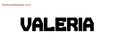 Valeria Titling Name Tattoo Designs