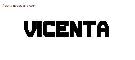 Vicenta Titling Name Tattoo Designs