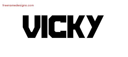 Vicky Titling Name Tattoo Designs