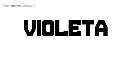 Violeta Titling Name Tattoo Designs