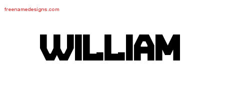 William Titling Name Tattoo Designs