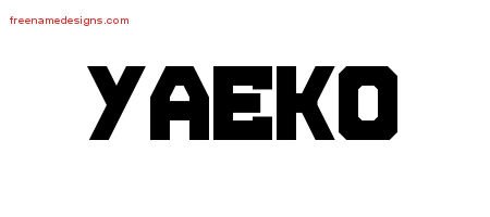 Yaeko Titling Name Tattoo Designs