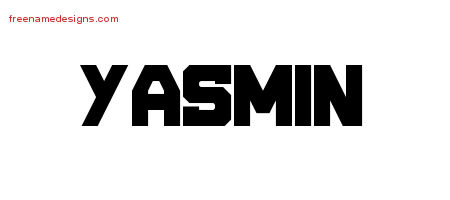 Yasmin Titling Name Tattoo Designs