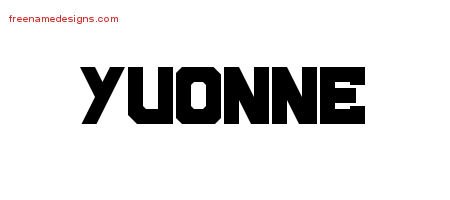 Yuonne Titling Name Tattoo Designs