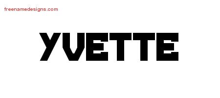 Yvette Titling Name Tattoo Designs