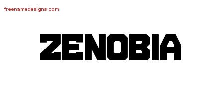Zenobia Titling Name Tattoo Designs