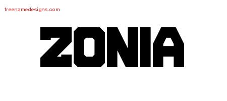 Zonia Titling Name Tattoo Designs