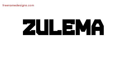 Zulema Titling Name Tattoo Designs