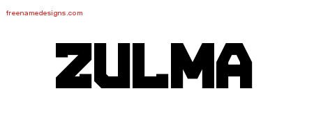 Zulma Titling Name Tattoo Designs