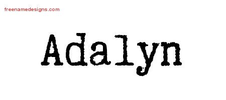 Adalyn Typewriter Name Tattoo Designs