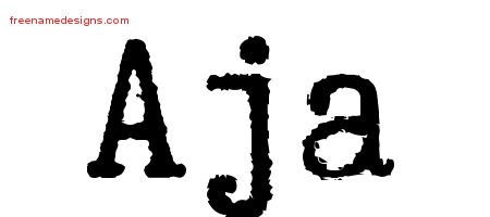 Aja Typewriter Name Tattoo Designs