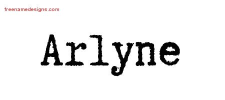 Arlyne Typewriter Name Tattoo Designs