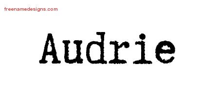 Audrie Typewriter Name Tattoo Designs