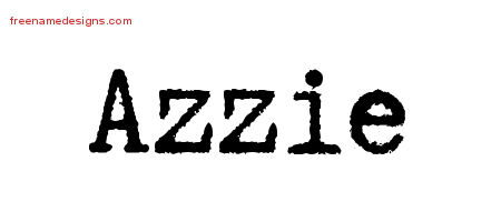 Azzie Typewriter Name Tattoo Designs