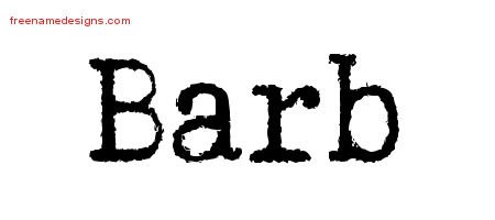Barb Typewriter Name Tattoo Designs