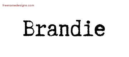 Brandie Typewriter Name Tattoo Designs