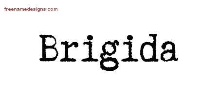 Brigida Typewriter Name Tattoo Designs
