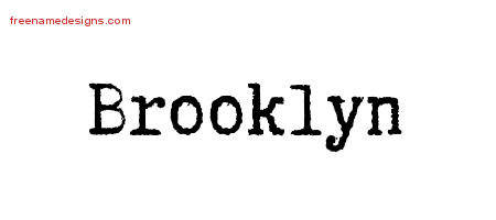 Brooklyn Typewriter Name Tattoo Designs