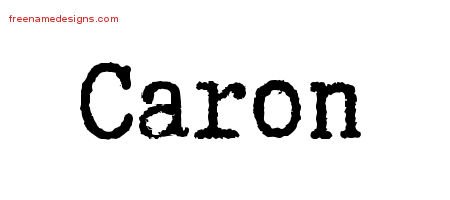 Caron Typewriter Name Tattoo Designs