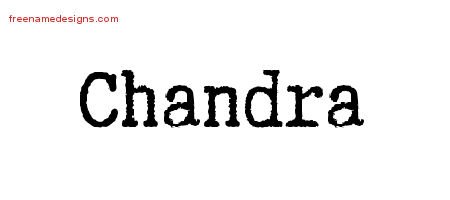 Chandra Typewriter Name Tattoo Designs