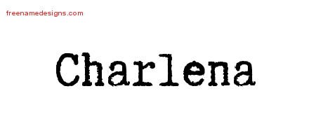 Charlena Typewriter Name Tattoo Designs