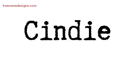 Cindie Typewriter Name Tattoo Designs