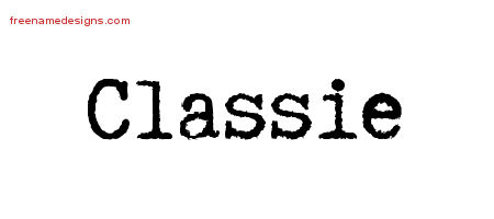 Classie Typewriter Name Tattoo Designs