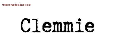 Clemmie Typewriter Name Tattoo Designs