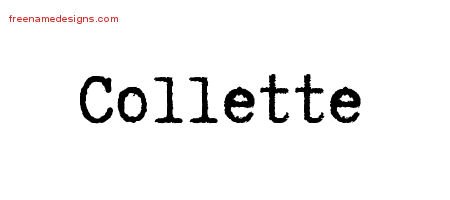 Collette Typewriter Name Tattoo Designs