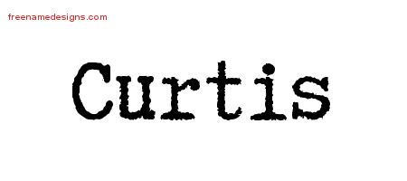 Curtis Typewriter Name Tattoo Designs