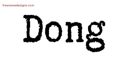 Dong Typewriter Name Tattoo Designs