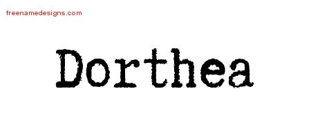 Dorthea Typewriter Name Tattoo Designs