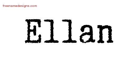 Ellan Typewriter Name Tattoo Designs