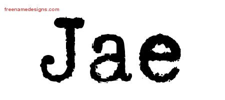 Jae Typewriter Name Tattoo Designs