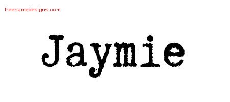 Jaymie Typewriter Name Tattoo Designs