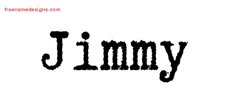 Jimmy Typewriter Name Tattoo Designs