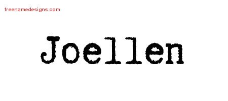 Joellen Typewriter Name Tattoo Designs