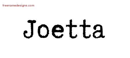 Joetta Typewriter Name Tattoo Designs