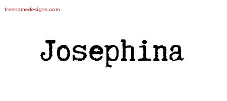 Josephina Typewriter Name Tattoo Designs