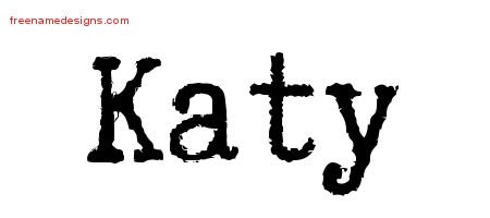 Katy Typewriter Name Tattoo Designs