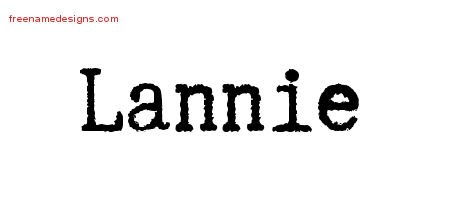 Lannie Typewriter Name Tattoo Designs
