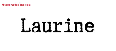 Laurine Typewriter Name Tattoo Designs