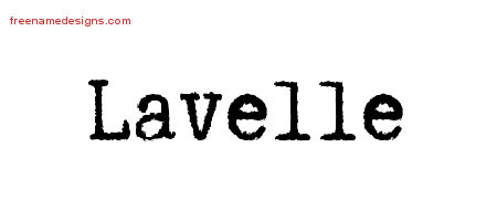 Lavelle Typewriter Name Tattoo Designs