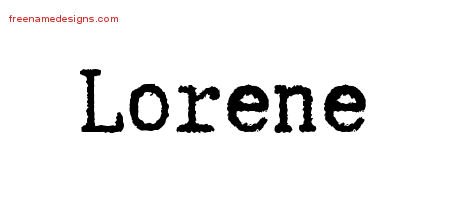 Lorene Typewriter Name Tattoo Designs