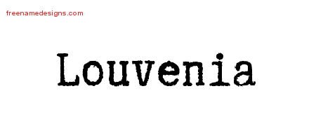 Louvenia Typewriter Name Tattoo Designs