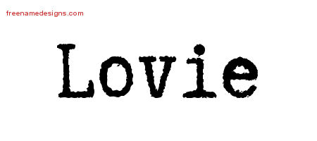 Lovie Typewriter Name Tattoo Designs